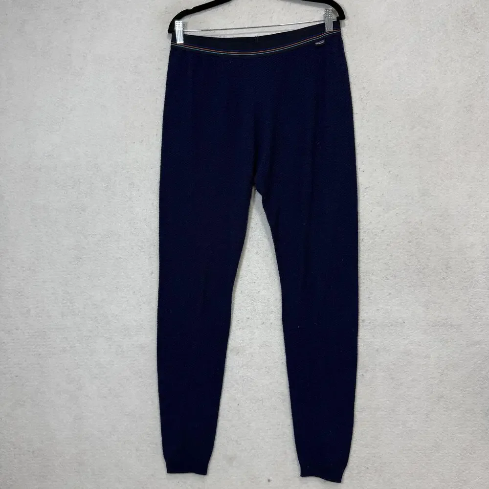 Patagonia Long Johns Mens Medium Blue Thermal Base Layer Pants Stretch Underwear